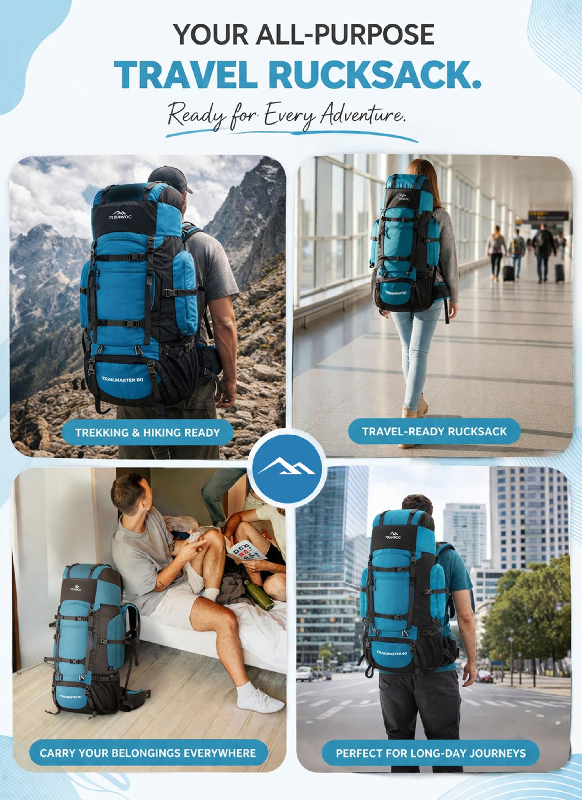 Trawoc Camping Backpack (80Ltr) Trawoc Camping Backpack (80Ltr)