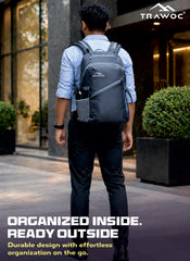 VIPER 30L Bag for Men and Women, Laptop Backpack with water resistant fabric - Grey