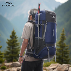 Sparco 65L Travel Backpack featuring with Laptop Compartment & Shoe Compartment – Navyblue