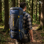 Airwave 60L Travel Backpack with Laptop Compartment & Rain Cover - Grey