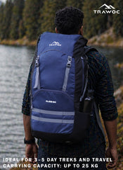 Glide 50 L Backpack featuring  Water-Resistant Fabric & Lightweight Build – NavyBlue(clearance sale)
