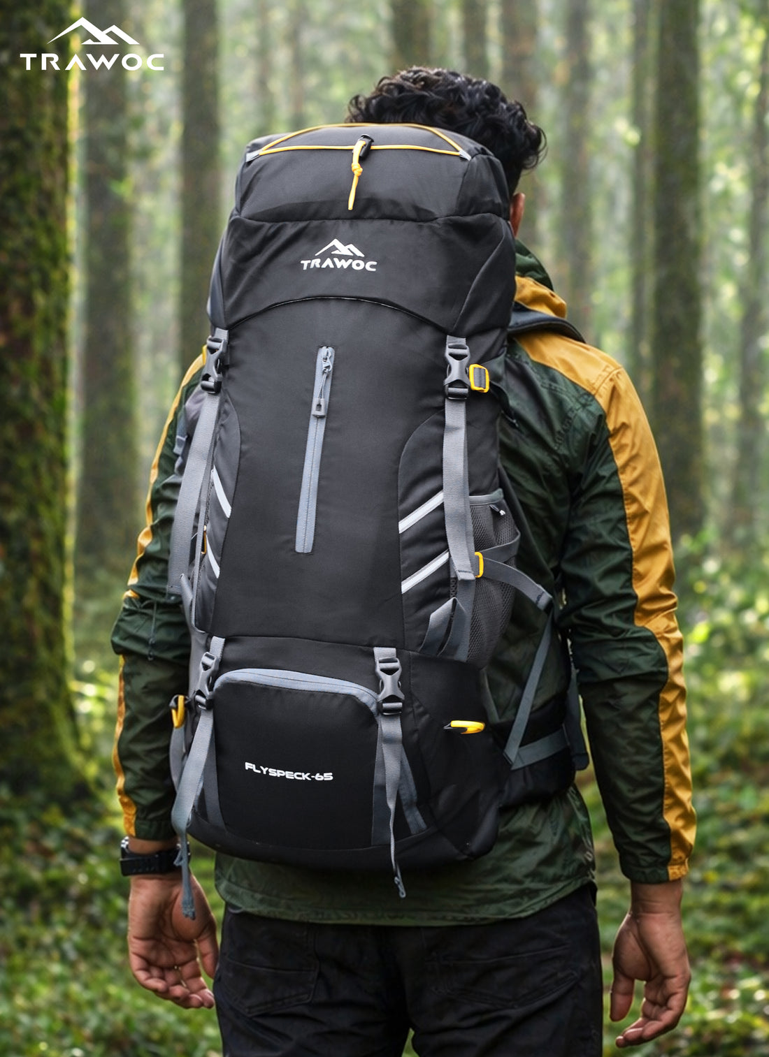 Trawoc Travel Backpack (65Ltr) | With Shoe Compartment