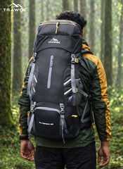 Flyspeck 65 L Travel Backpack with Lightweight Build & with Multi-Pocket Design – Black