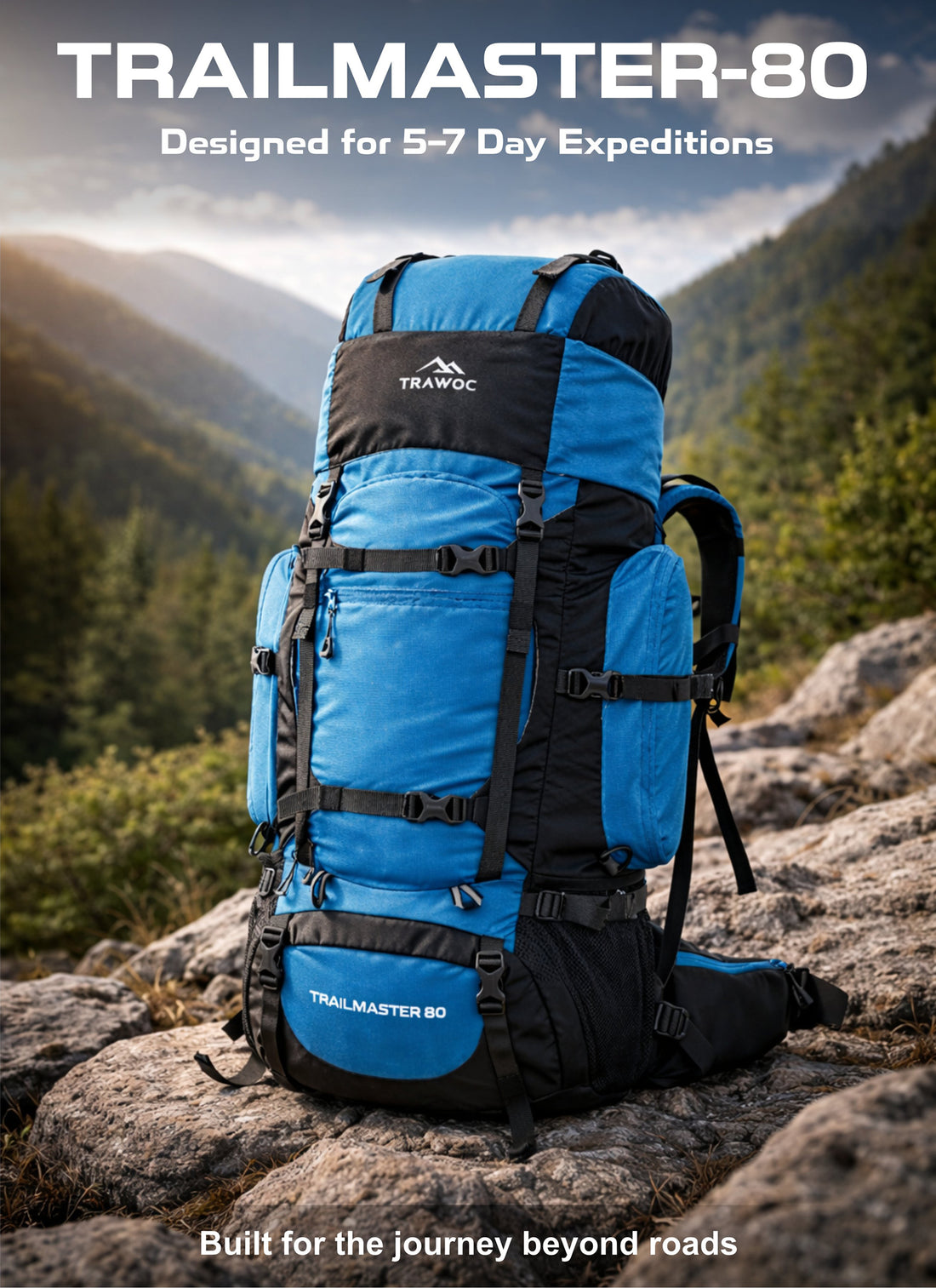 Trawoc Camping Backpack (80Ltr)