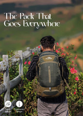 FALCON 40 l Travel Laptop Backpack for Men and Women with Rain Cover -Olivegreen