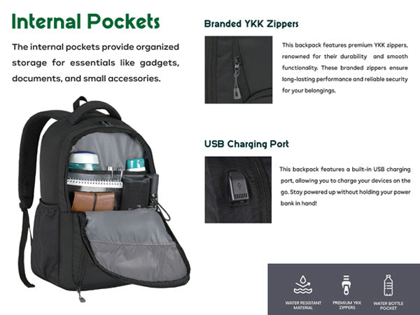 backpack laptop compartment too tight TPB05 35L Laptop Backpack-Black |Water Resistant, Spacious Design, Padded Laptop Compartment