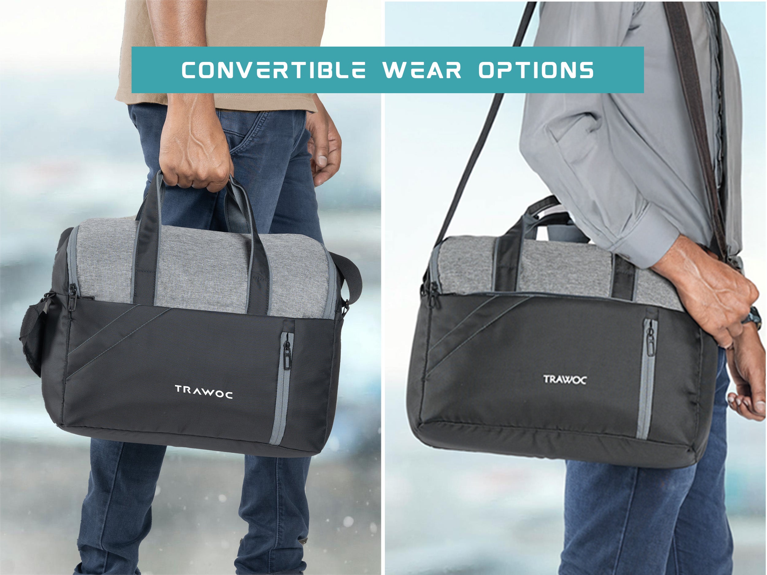TMPB03 - Messenger Shoulder Bag with 16-inch Laptop Compartment