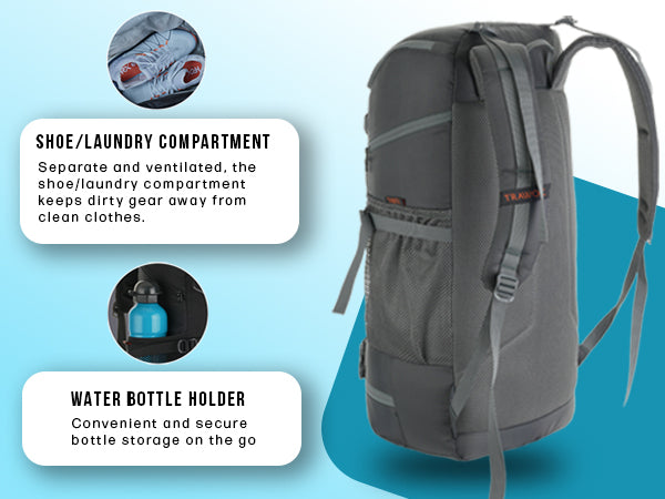 40 liter backpack with laptop STEALTH-40 Backpack - Metal Black