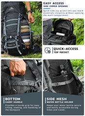 Triumph X 75 L Travel Backpack for Men & Women with Spacious Main Section & Shoe Compartment