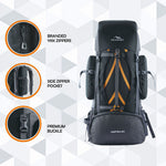 Vortex 60 L Travel Backpack with Laptop Compartment & Durable Zippers - Black