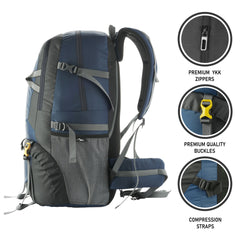 BLAZE 55 L Travel Backpack Daypack  for Camping Hiking Trekking -Navyblue