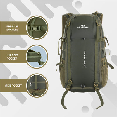 VANGUARD 40 L Laptop Bag with Rain Cover & Shoe Compartment - Oilvegreen (Refurbished)