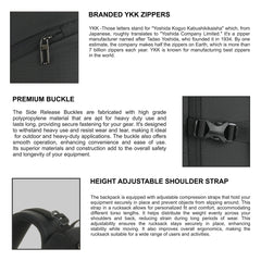 VIPER 40L Bag for Men and Women, Laptop Backpack with water resistant fabric-Black