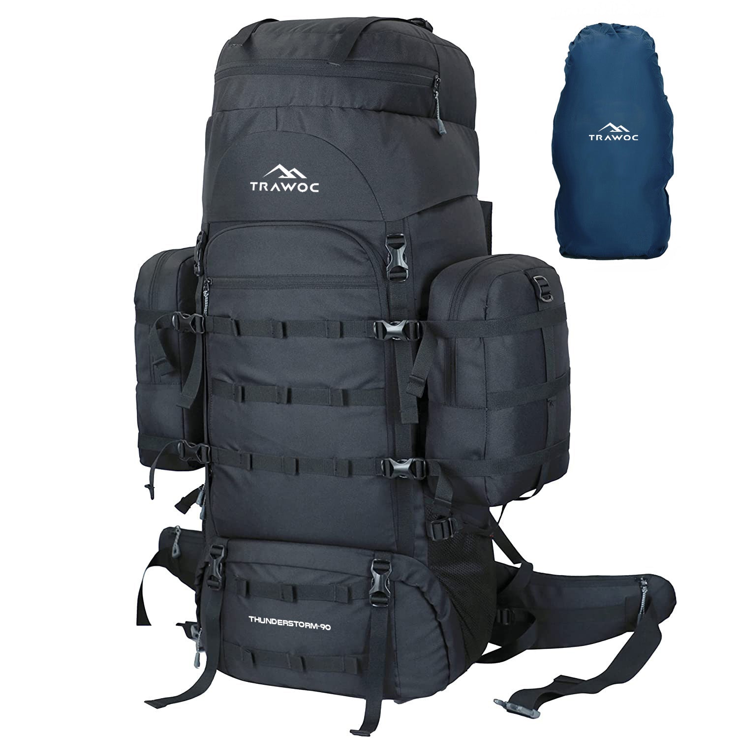 Trawoc Travel Backpack with Detachable Daypack (90Ltr) | Internal Frame ...