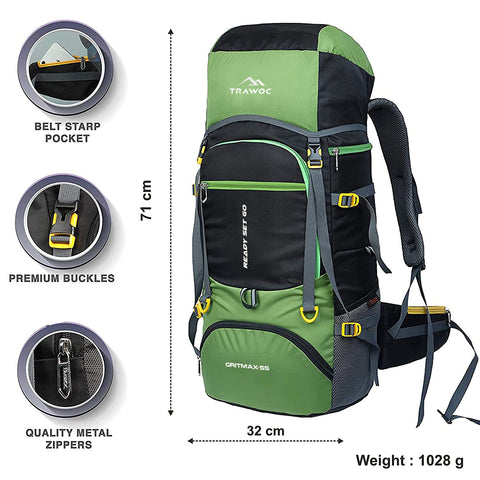 GRITMAX-55 Backpack - Green (Renewed)