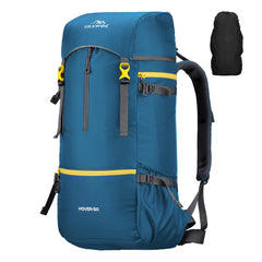 Hover 50L Backpack for Men & Women, Light weight with Multi-Pocket & Rain Cover - Englishblue