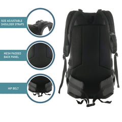 ALPHA 50 L Water Resistant Daypack Bag for Cycling, trekking - Skyblue (Refurbished)