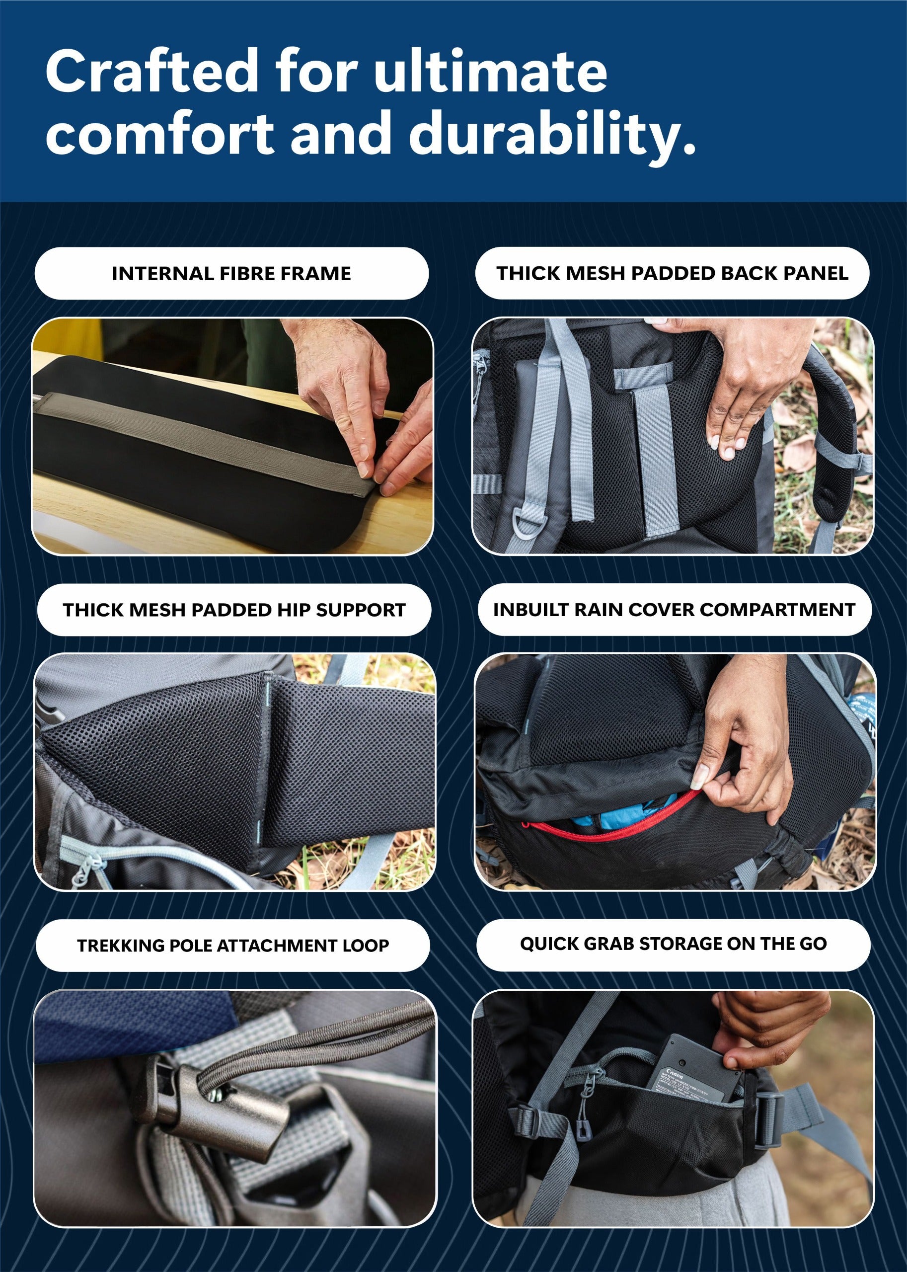 Trawoc Camping Backpack (80Ltr)