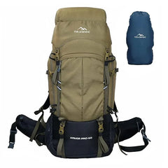 Armor Pro 60L Backpack for Men & Women with Water - Resistant Fabric - Olivegreen - TRAWOC