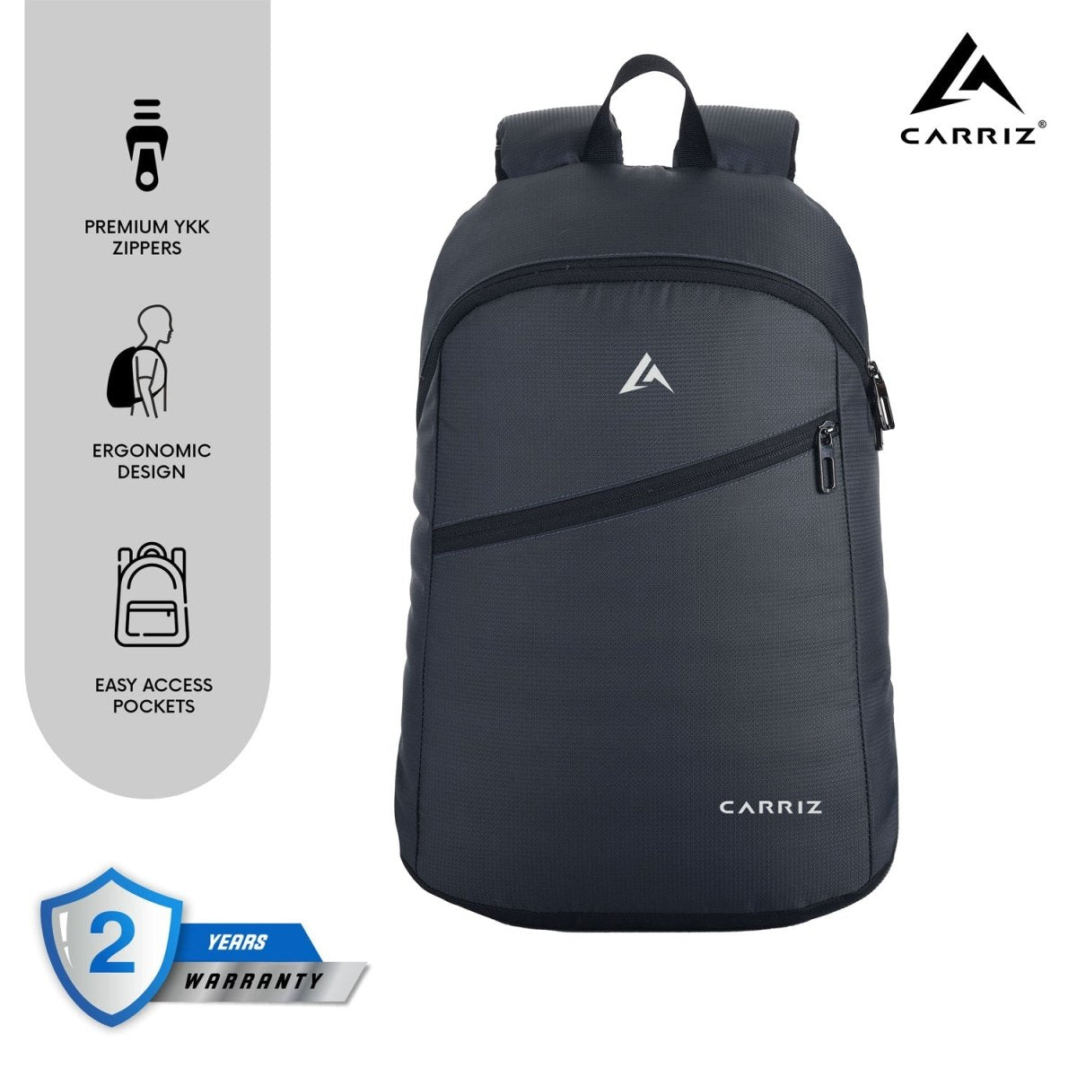 CARRIZ Casual Backpack - CB03 - GREY - TRAWOC