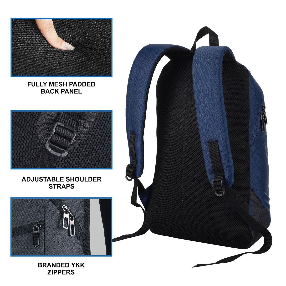 CARRIZ Casual Backpack - CB03 - NAVYBLUE - TRAWOC