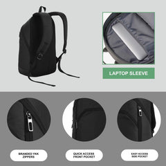 CARRIZ Casual Backpack - CB07 - BLACK - TRAWOC