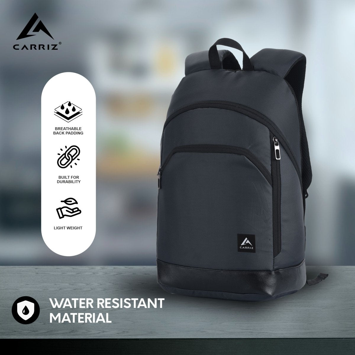 CARRIZ Casual Backpack - CB07 - GREY (Clearance sale) - TRAWOC