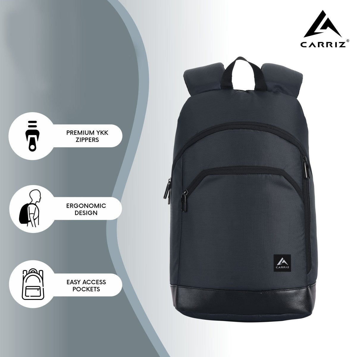 CARRIZ Casual Backpack - CB07 - GREY (Clearance sale) - TRAWOC