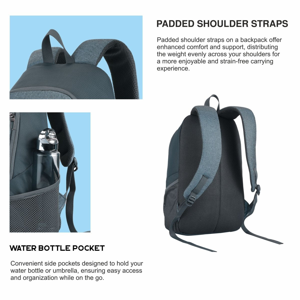 Carriz CB01 22L Casual Backpack - Grey (Clearance Sale) - TRAWOC