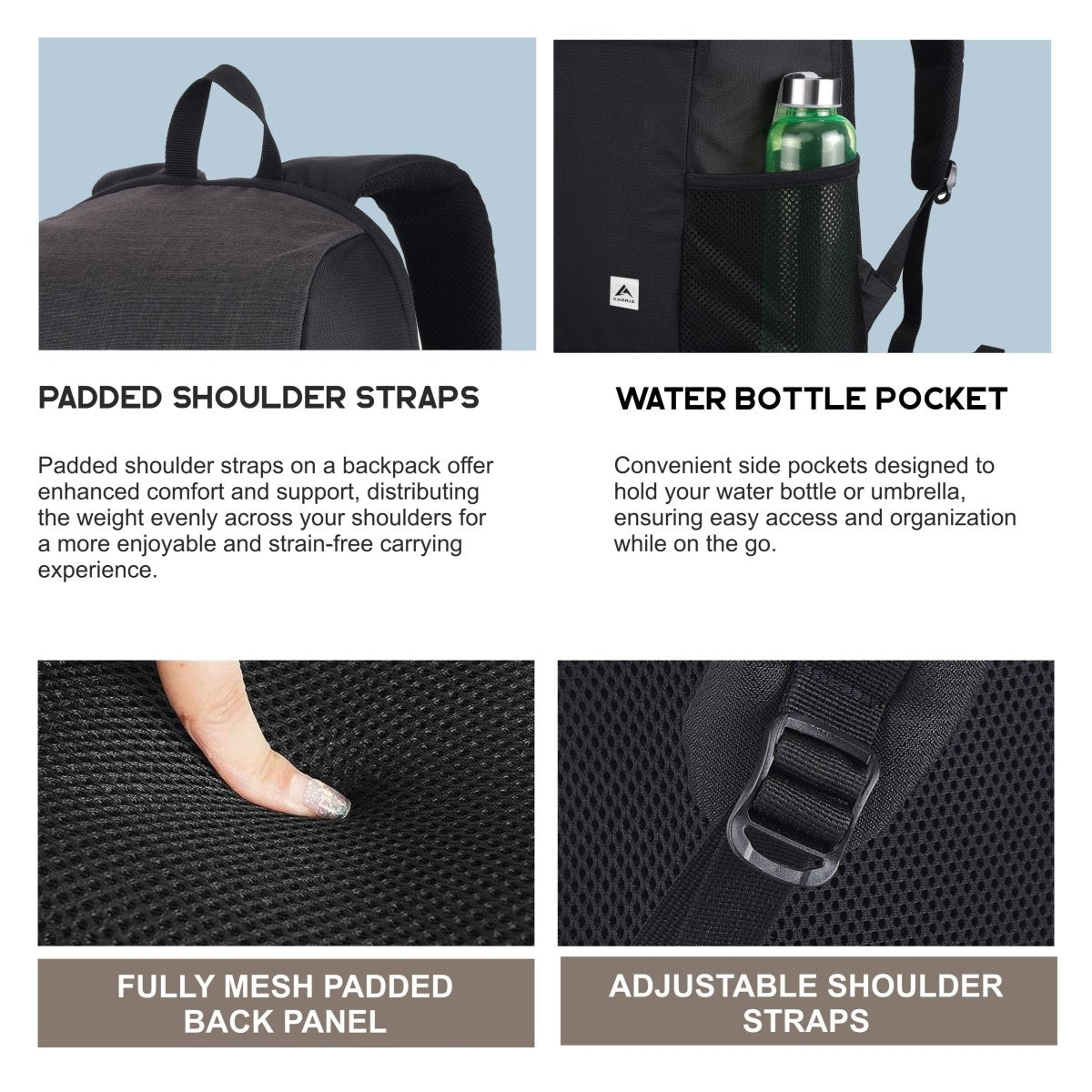 Carriz CB02 21L Casual Backpack - Brown - TRAWOC