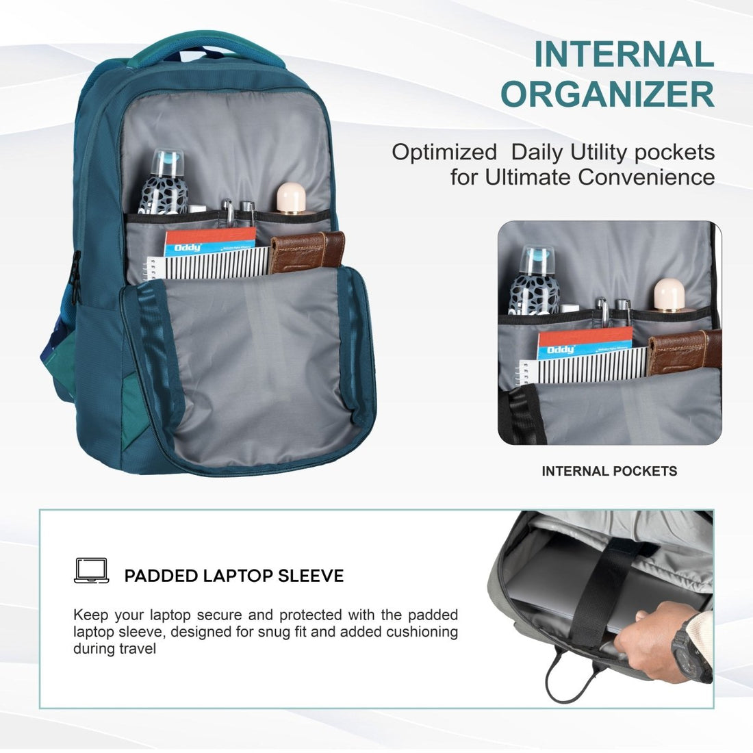 Carriz CPB01 26L Laptop Backpack - Blue - TRAWOC