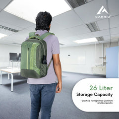 Carriz CPB01 26L Laptop Backpack - Green - TRAWOC