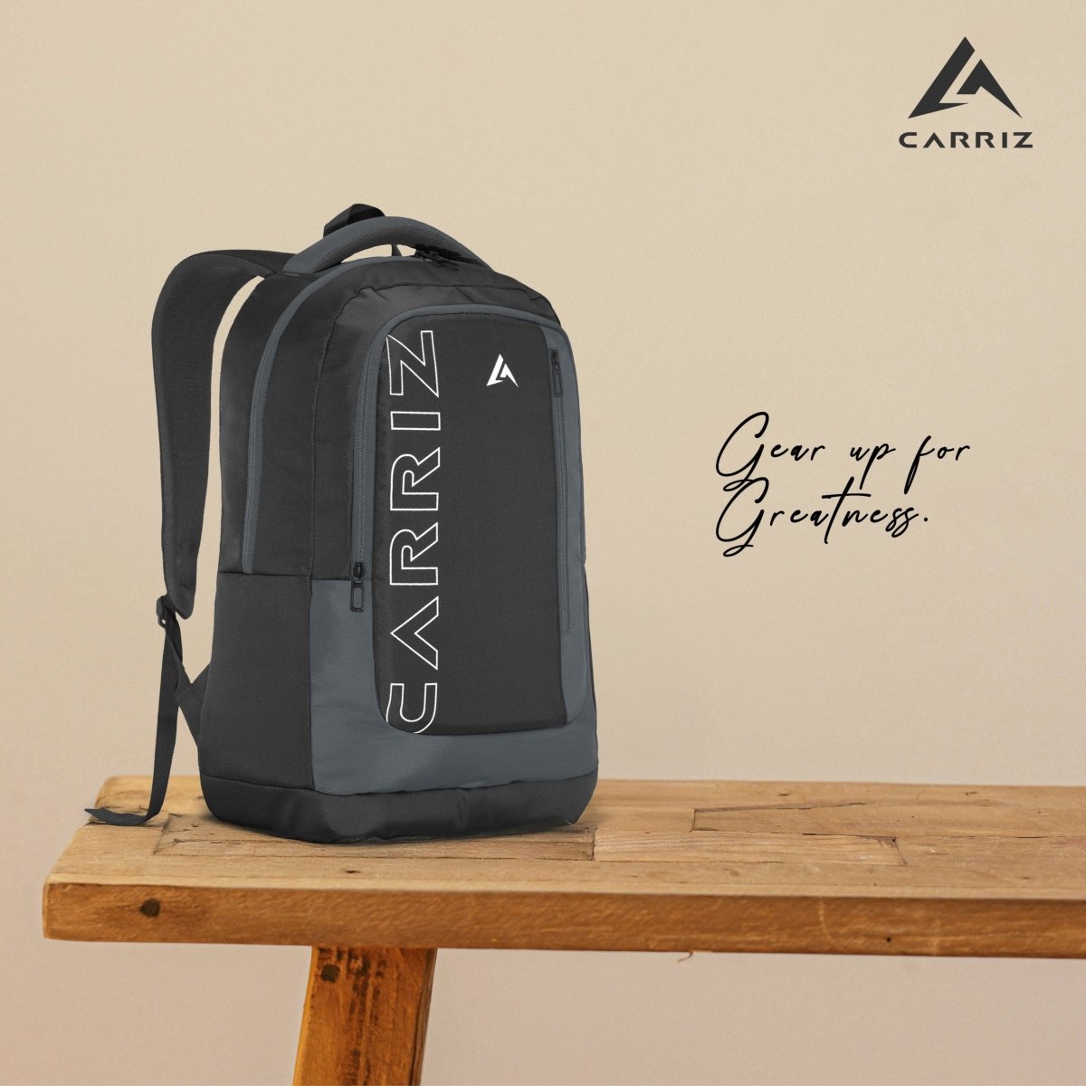 Carriz CPB02 26L Laptop Backpack - Black - TRAWOC