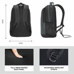 Carriz CPB02 26L Laptop Backpack - Black - TRAWOC