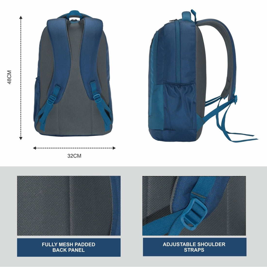Carriz CPB02 26L Laptop Backpack - Navy Blue - TRAWOC