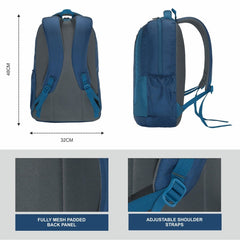 Carriz CPB02 26L Laptop Backpack - Navy Blue - TRAWOC