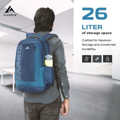 Carriz CPB02 26L Laptop Backpack - Navy Blue - TRAWOC