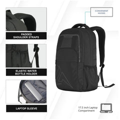 Carriz CPB03 25L Laptop Backpack - Black - TRAWOC