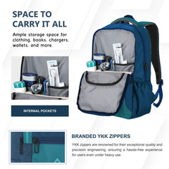 Carriz CPB03 25L Laptop Backpack - Blue - TRAWOC
