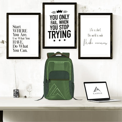 Carriz CPB03 25L Laptop Backpack - Green - TRAWOC