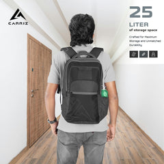 Carriz CPB03 25L Laptop Backpack - Grey - TRAWOC