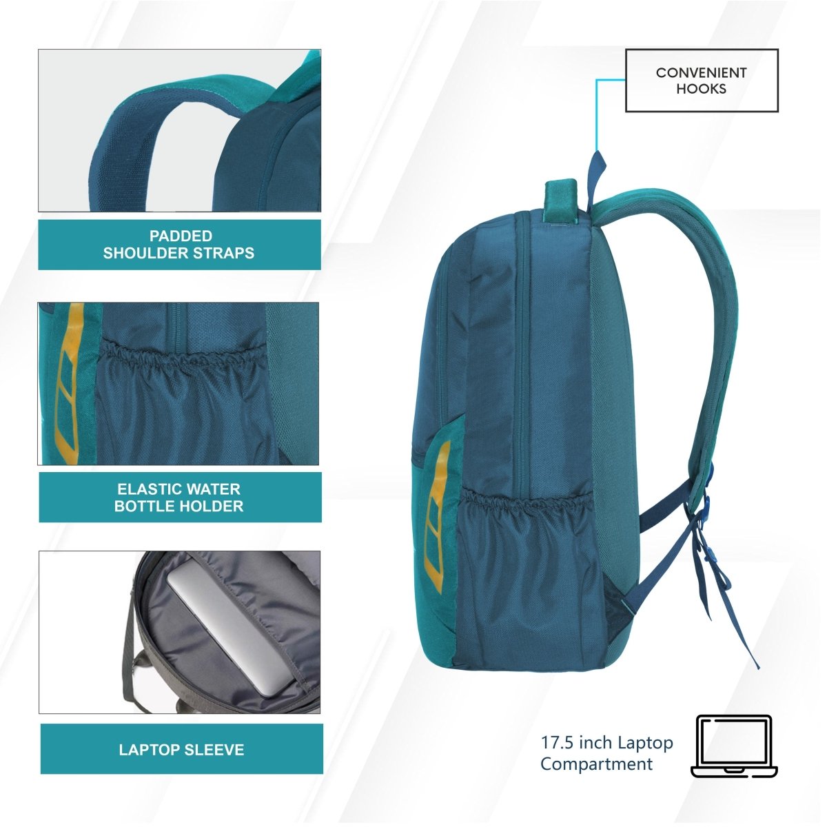 Carriz CPB04 23L Laptop Backpack - Blue - TRAWOC
