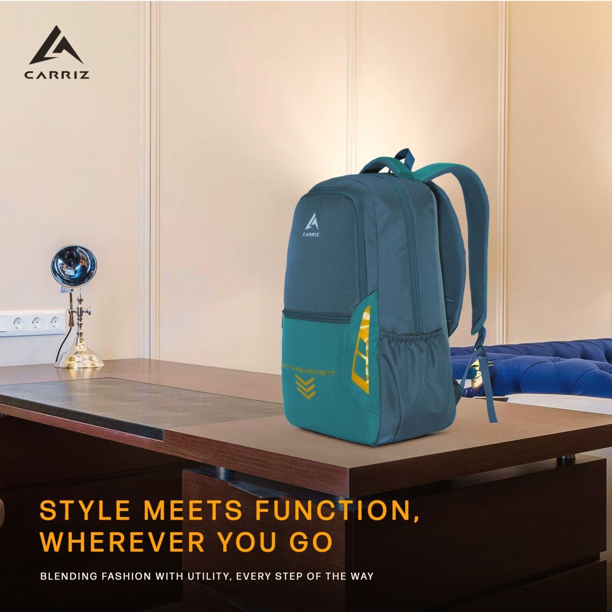 Carriz CPB04 23L Laptop Backpack - Blue - TRAWOC