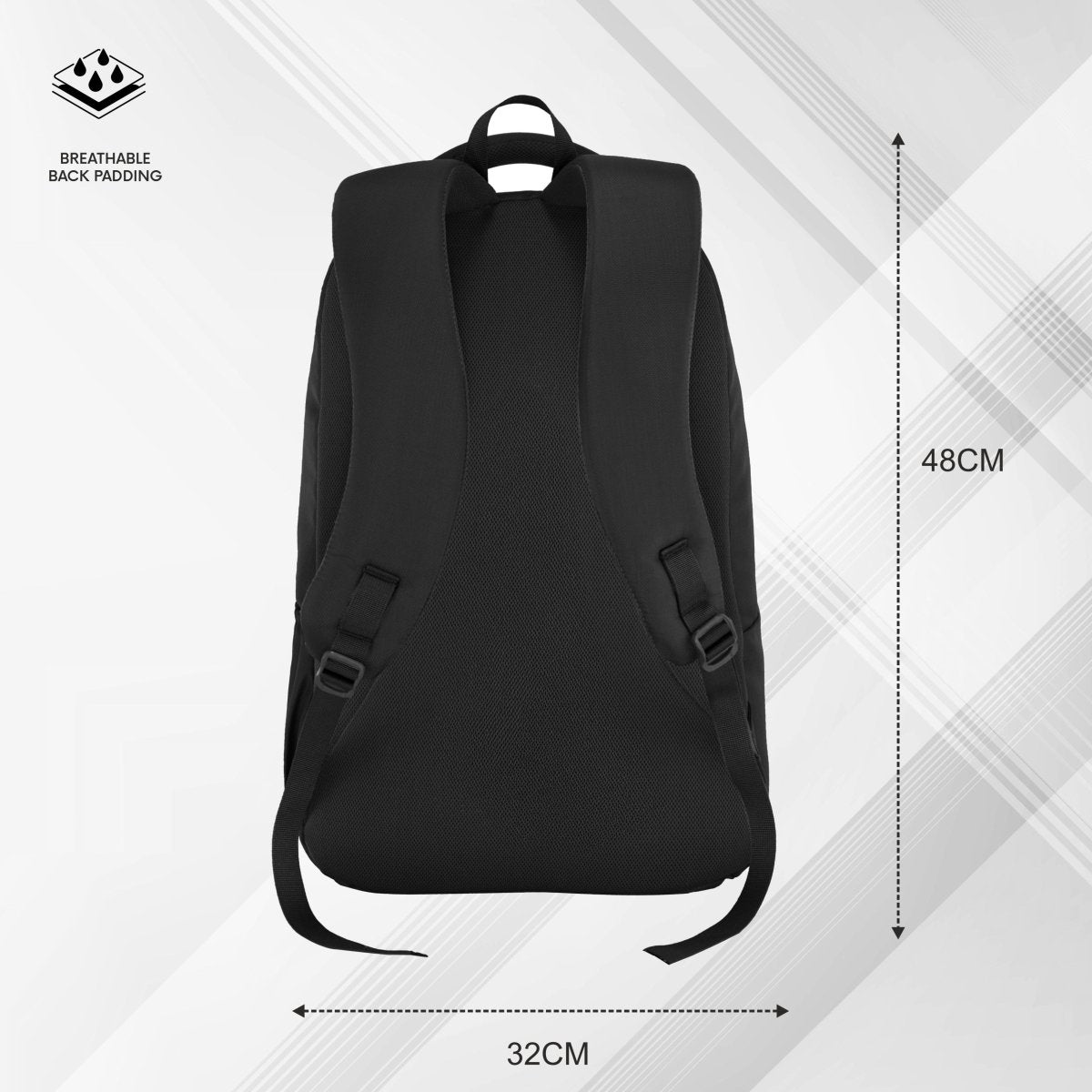 Carriz CPB05 26L Laptop Backpack - Black - TRAWOC