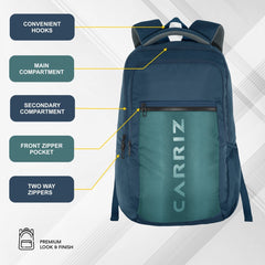 Carriz CPB05 26L Laptop Backpack - Blue - TRAWOC