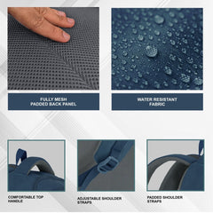 Carriz CPB05 26L Laptop Backpack - Blue - TRAWOC