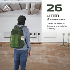 Carriz CPB05 26L Laptop Backpack - Green - TRAWOC