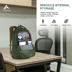 Carriz CPB05 26L Laptop Backpack - Green - TRAWOC