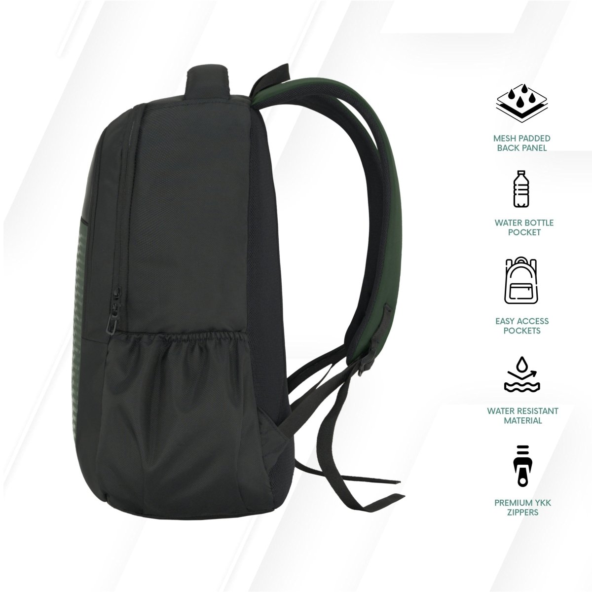 Carriz CPB06 25L Laptop Backpack - Green - TRAWOC