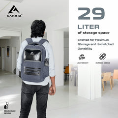 Carriz CPB07 29L Laptop Backpack- Ash - Blue